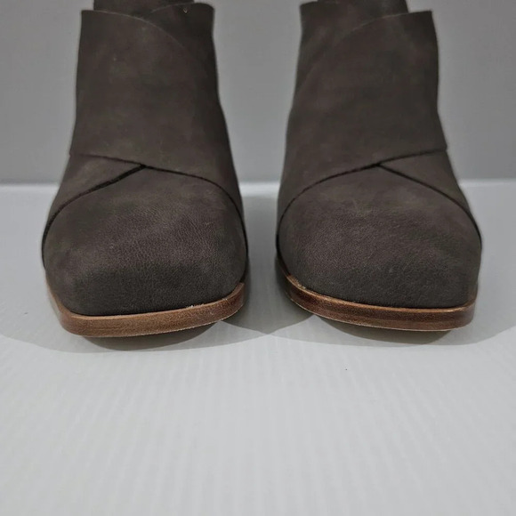 NEW Eileen Fisher Ember Low Ankle Bootie Women 10 Taupe Brown Leather Block Heel - Picture 5 of 13